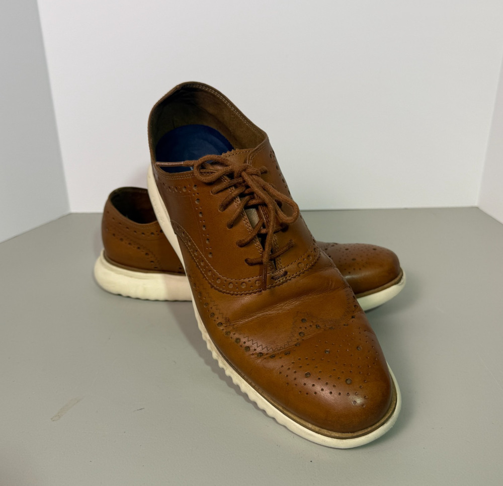 Cole Haan OriginalGrand Wingtip Oxfords Mens 12M British Tan Leather C31532